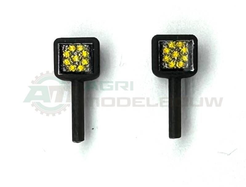2x LED Werklampen vierkant groot staand