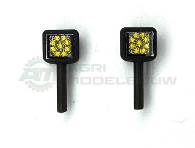 2x LED Werklampen vierkant groot staand