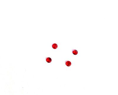 4x Glimmers rond Ø 2mm rood