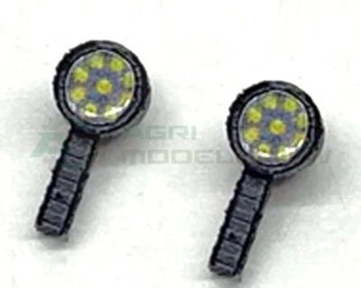 2x LED Werklampen rond staand