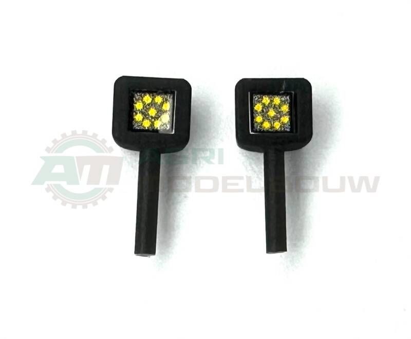 2x LED Werklampen vierkant klein staand