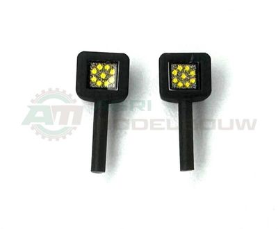 2x LED Werklampen vierkant klein staand
