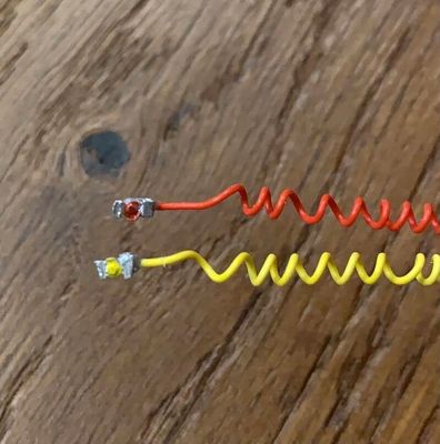 Set luchtslangen rood/geel Ø 0,3mm x 2meter