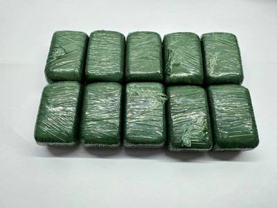 10x Vierkante foliebalen donker groen