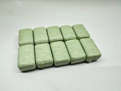 10x Vierkante foliebalen licht groen