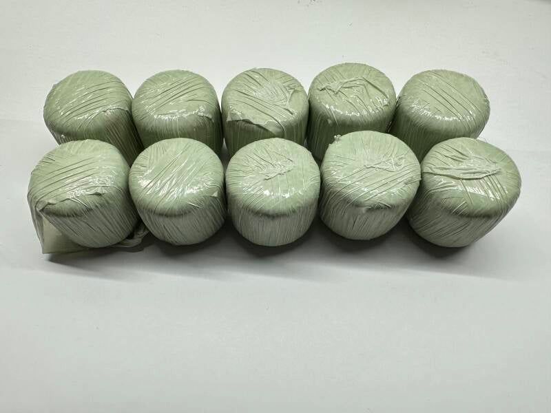 10x Ronde foliebalen licht groen (agroliner)
