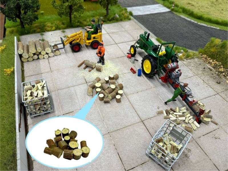 Kort gezaagde stammentjes 15 stuks