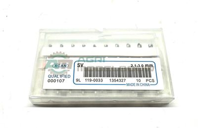 10 Delig borenset 2.1-3.0 mm