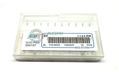 10 Delig borenset 1.1-2.0 mm