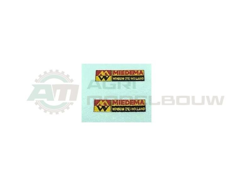 2x Oude Miedema logo 9x2,5mm waterslide decals