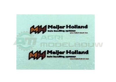 2x Meijer Holland logo 8x2mm waterslide decals