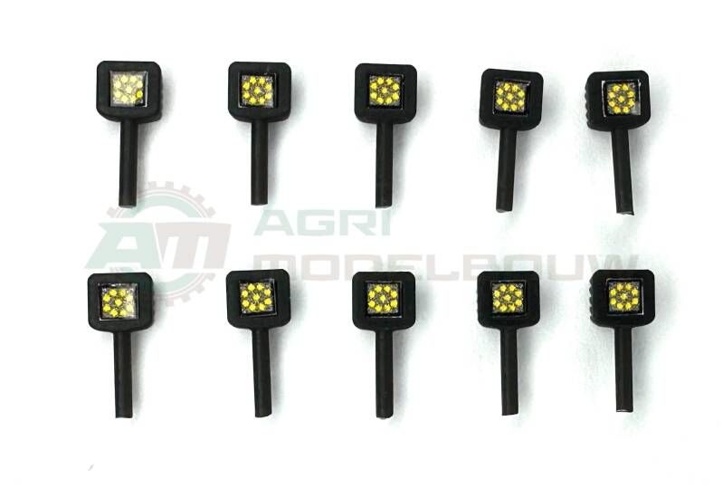 10x LED Werklampen vierkant klein staand