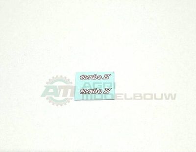 2x Turbo II logo 15x3mm waterslide decals