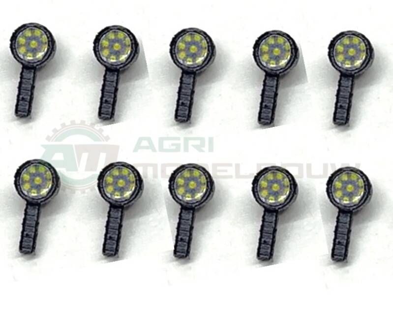 10x LED Werklampen rond staand