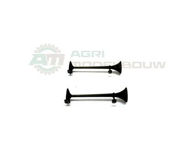 2x Hadley luchthoorn 15mm zwart