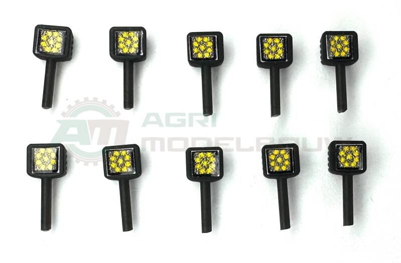 10x LED Werklampen vierkant groot staand