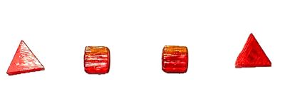 2x Achterlicht rood/oranje met 2x driehoek rood