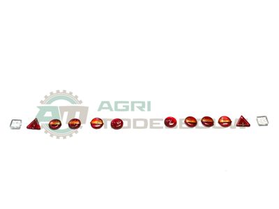 Complete set ronde "hamburger" achterlampen