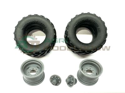 2x Trelleborg TWIN 421 600/55-26,5 Ø41,5mm + resin velgen en naven ongespoten