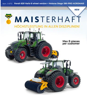 Fendt 620 Vario met dubbellucht achter + Holaras Stego 285 Pro Kuilwals