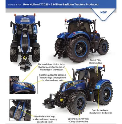 NEW HOLLAND T7.225 – 2 MILLION BASILDON TRACTORS PRODUCED DUAL