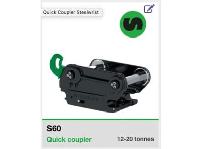 Steelwrist quick coupler S60.Including set of 2 headless screws