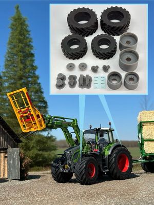 Complete set Michelin MACHXBIB 900/50R42 &amp; 710/55R30 banden t.b.v. Fendt 618 &amp; 620 UH
