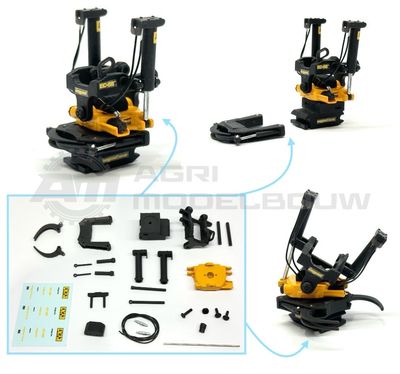 Engcon EC219 draaikantelstuk bouwkit giek aansluiting-S60 + gripper