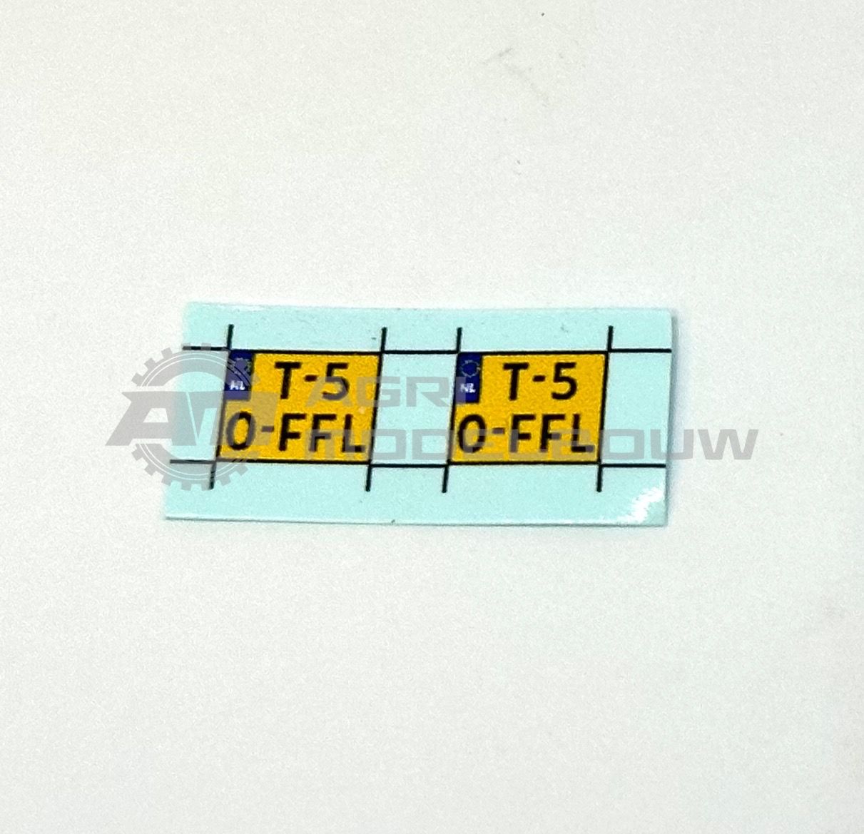 2x Kentekenplaat decal T-50-FFL 6,5x5mm