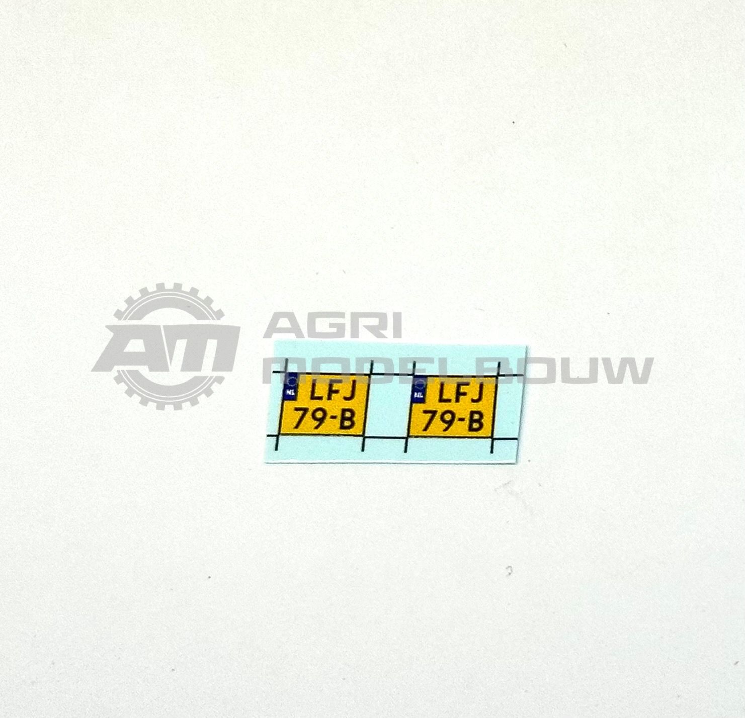 2x Kentekenplaat decal LFJ79-B 6,5x5mm