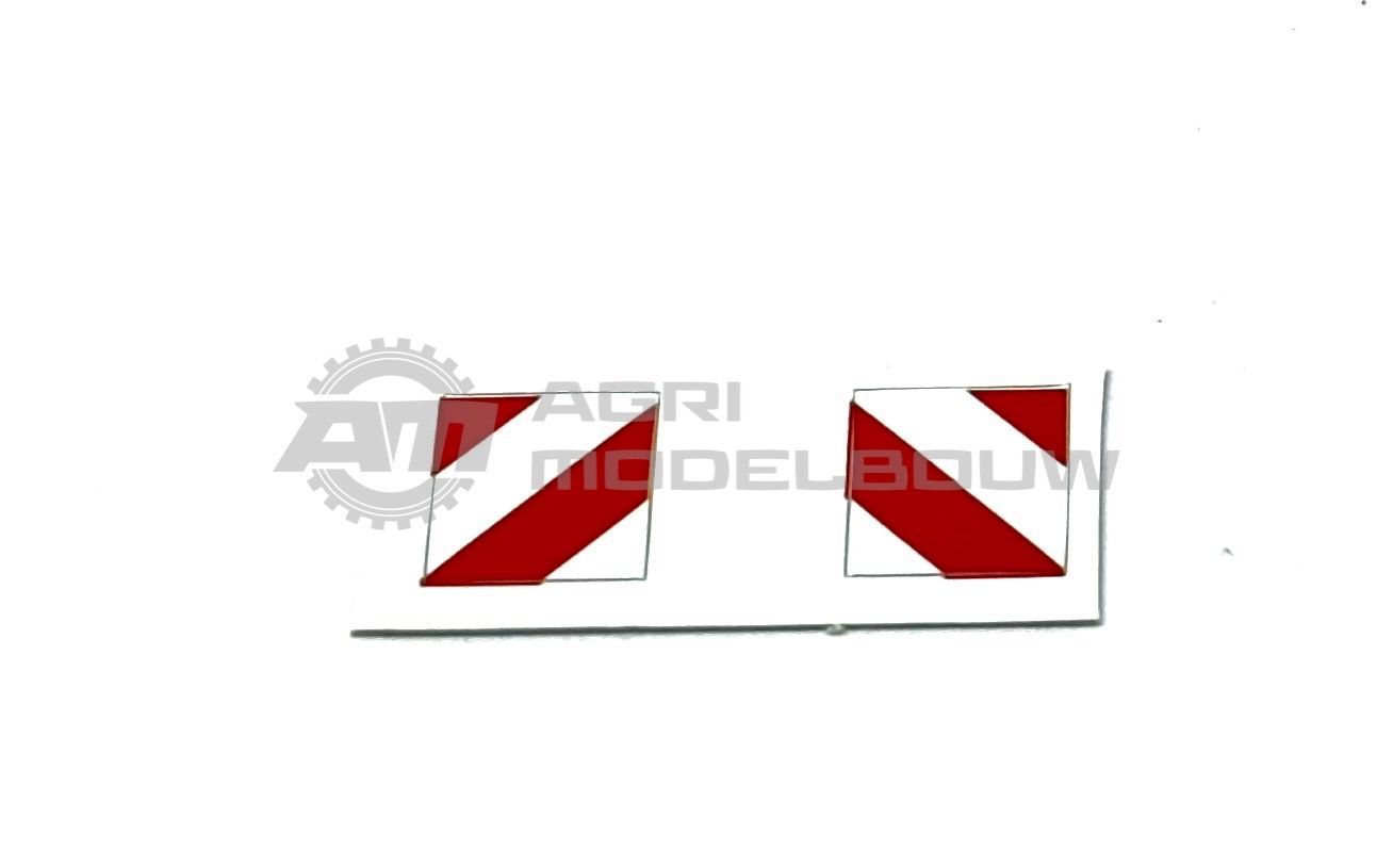 2x Breedte markering sticker 8,7x8mm (hxb)