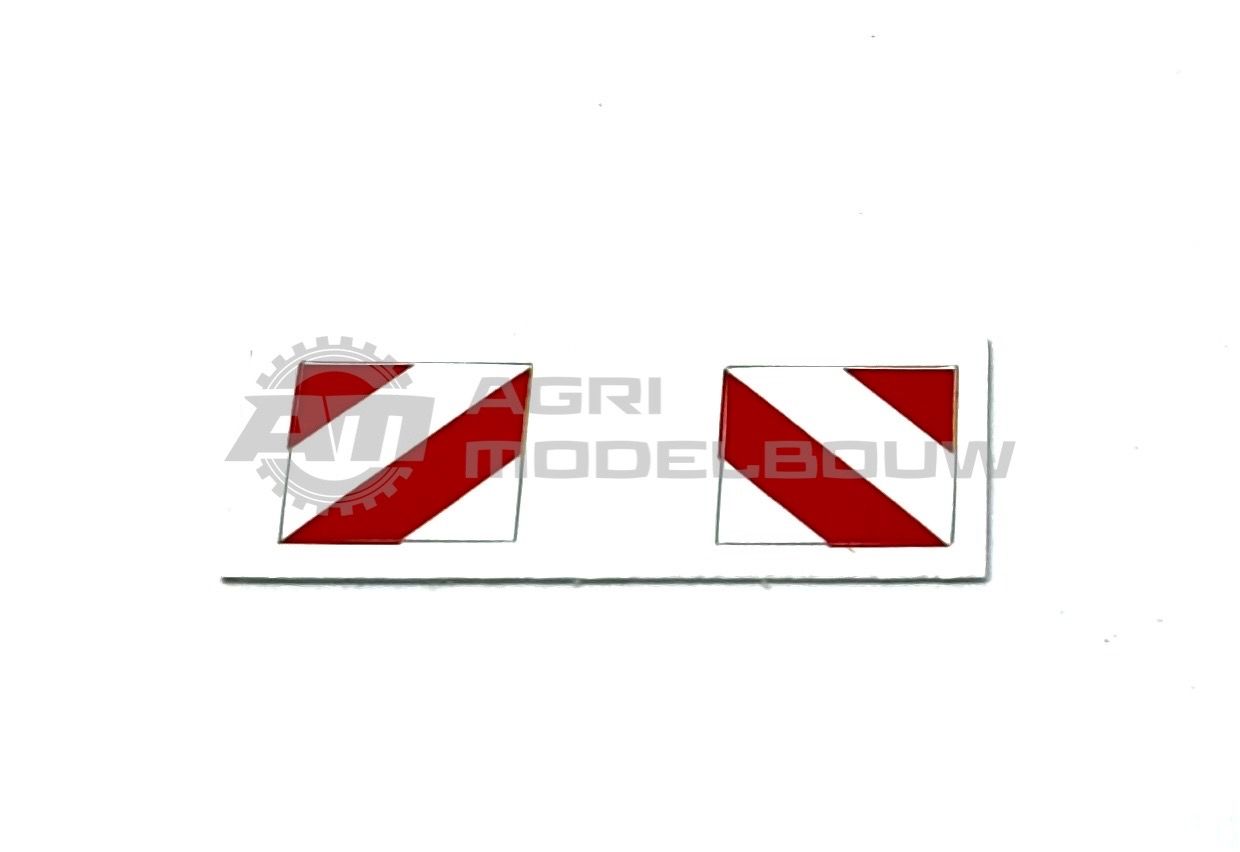 2x Breedte markering sticker 9x9mm