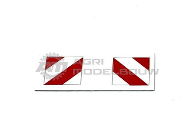 2x Breedte markering sticker 9x9mm