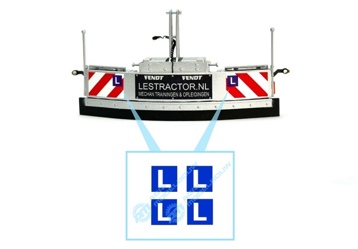 4x L les sticker 4x4mm