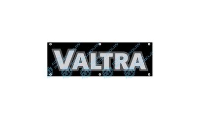 VALTRA zilver metalic sticker 28x9mm t.b.v Jochemsen trekkerbumper