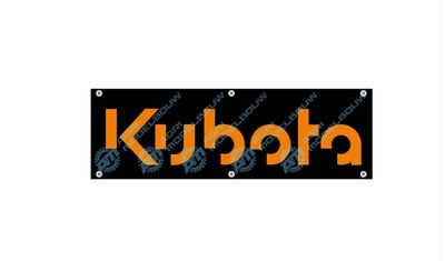 Kubota oranje sticker 28x9mm t.b.v Jochemsen trekkerbumper