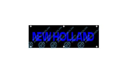 NEW HOLLAND Blauw sticker 28x9mm t.b.v Jochemsen trekkerbumper