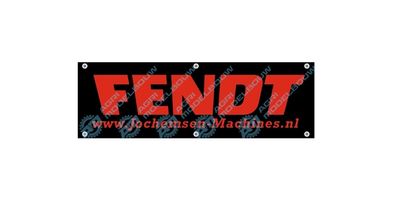 FENDT rood + www.Jochemsen-Machines.nl sticker 28x9mm t.b.v Jochemsen trekkerbumper