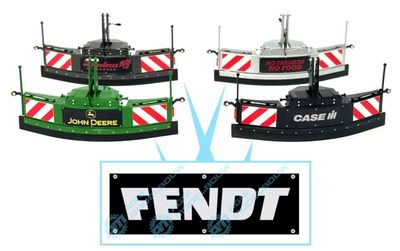 FENDT zilver metalic sticker 28x9mm t.b.v Jochemsen trekkerbumper