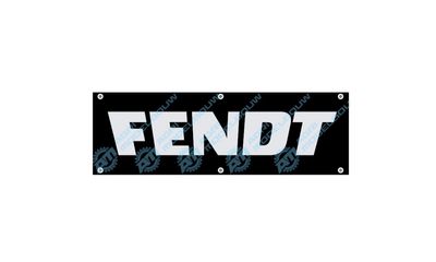 FENDT zilver metalic sticker 28x9mm t.b.v Jochemsen trekkerbumper
