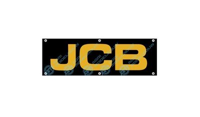 JCB geel sticker 28x9mm t.b.v Jochemsen trekkerbumper