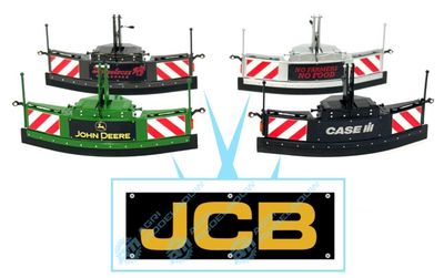 JCB geel sticker 28x9mm t.b.v Jochemsen trekkerbumper