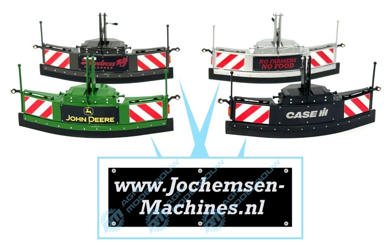 www.Jochemsen-Machines.nl zilver metalic sticker 28x9mm t.b.v Jochemsen trekkerbumper