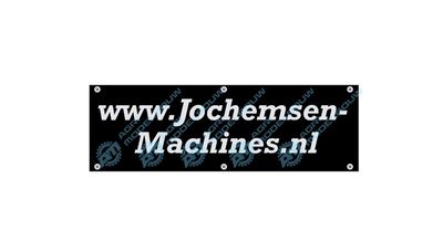 www.Jochemsen-Machines.nl zilver metalic sticker 28x9mm t.b.v Jochemsen trekkerbumper