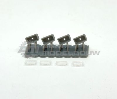 4x Hella Jumbo 220 verstraler zonder voetje blank