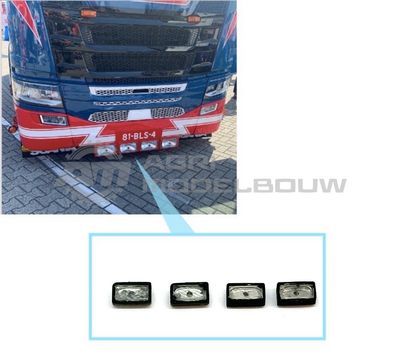 4x Hella Jumbo 220 verstraler zonder voetje zwart