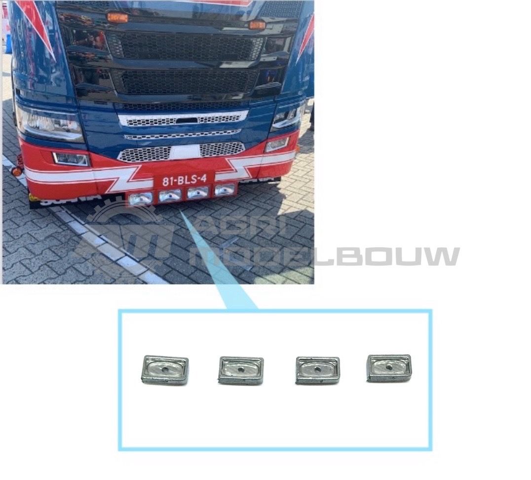 4x Hella Jumbo 220 verstraler zonder voetje Chrome