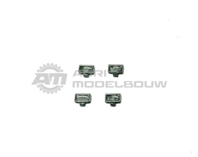 4x Hella Jumbo 220 verstraler met voetje Chrome