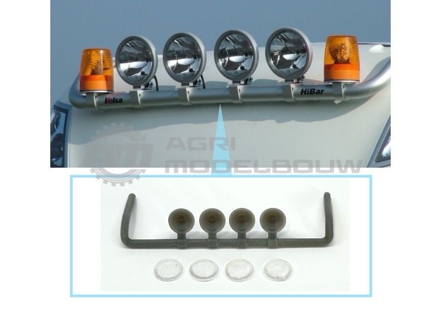 Lampenbeugel met 4x Hella Rallye 3000 blank