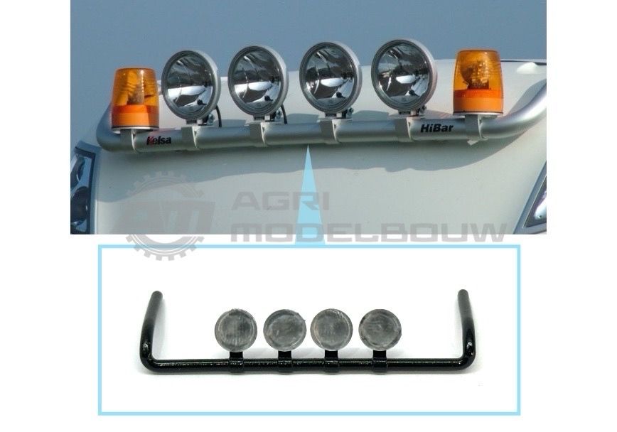 Lampenbeugel met 4x Hella Rallye 3000 zwart